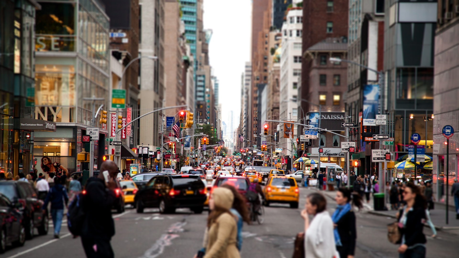 Busy street in New York City
