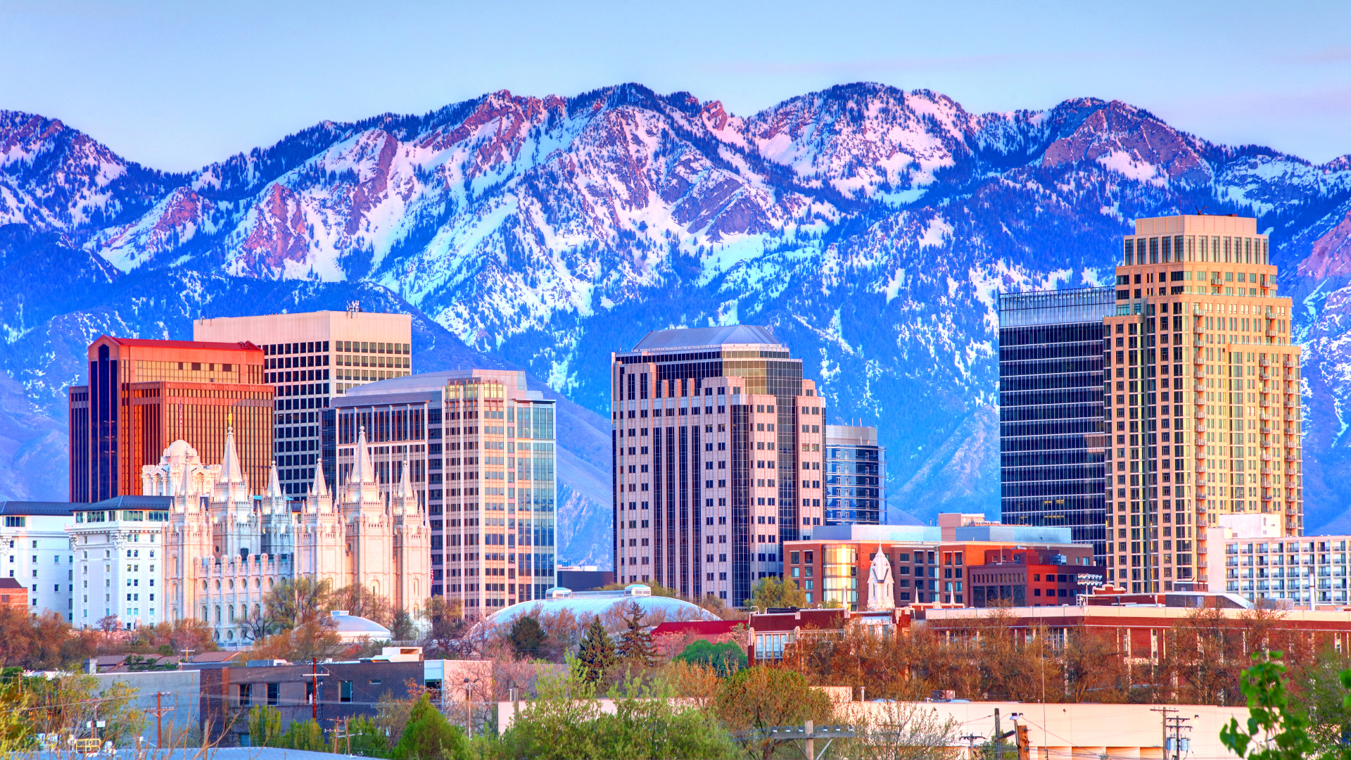 Beautiful city of Salt Lake, Utah
