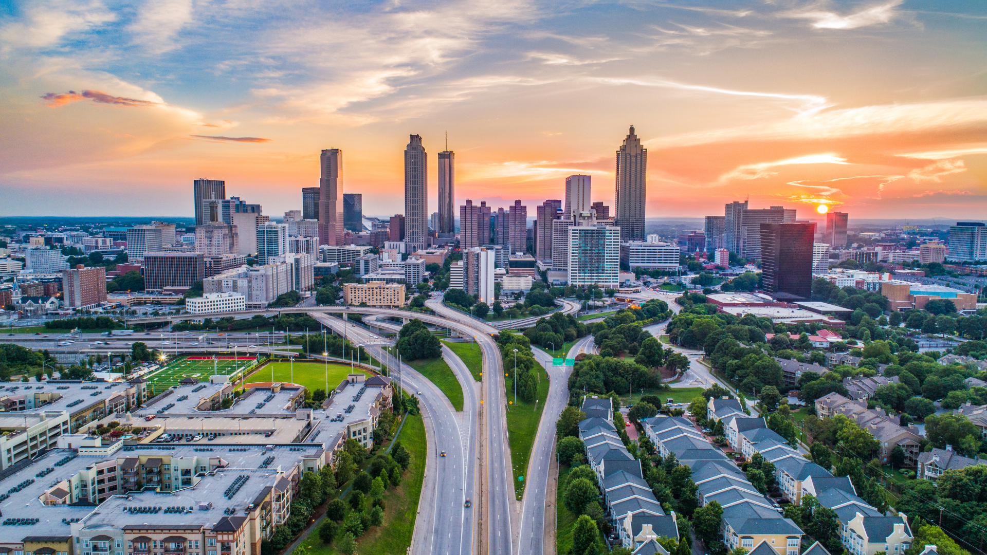 Beautiful aerial shot of Georgia