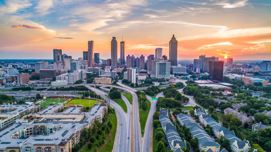 Beautiful aerial shot of Georgia 